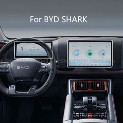 Tempered Glass film For BYD Shark 2024 2025 12.8 inch or 15.6inch Car GPS Navigation and 10.25 inch Instrument anti-scratch film