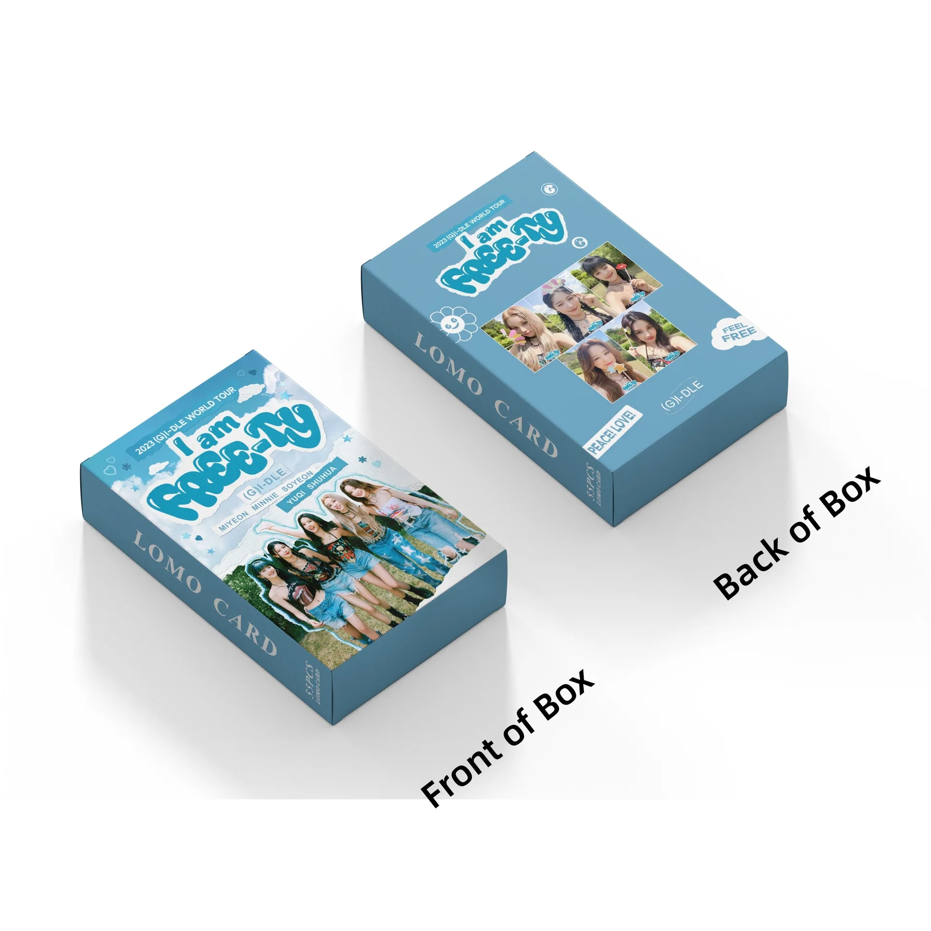 55pcs/box Kpop GIDLE I am FREE-TY Album Lomo Cards IVE Girls I Burn Photo Card Minnie Postcard Fans Gift 55pcs