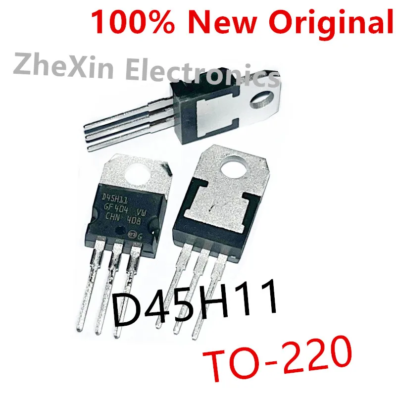 10PCS/Lot   D44H11 、D45H11 、D44H11G 、D45H11G 、D45VH10G   New PNP Power Transistor