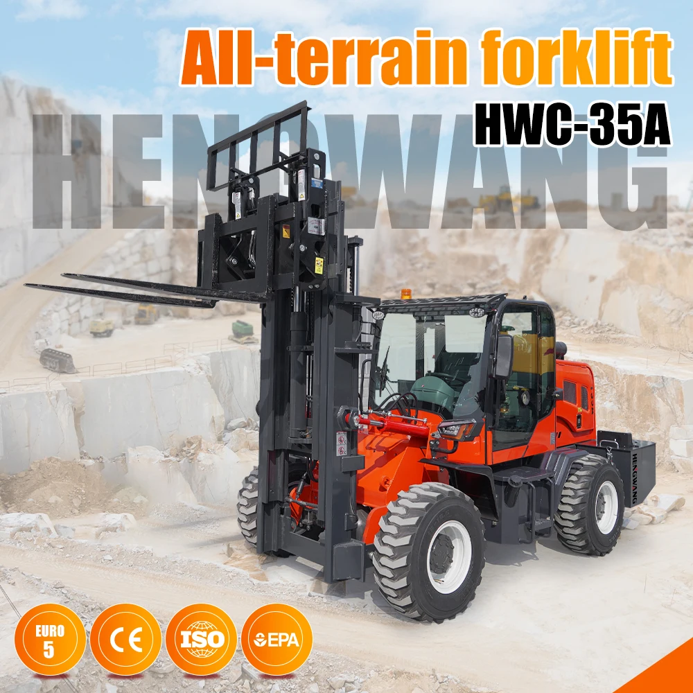 

HWC-35A All Terrain Forklift 3.5 ton Off-Road 3 ton Forklift 4-Wheel Rough Terrain Forklift Hydraulic 4×4 Forklift China Custom