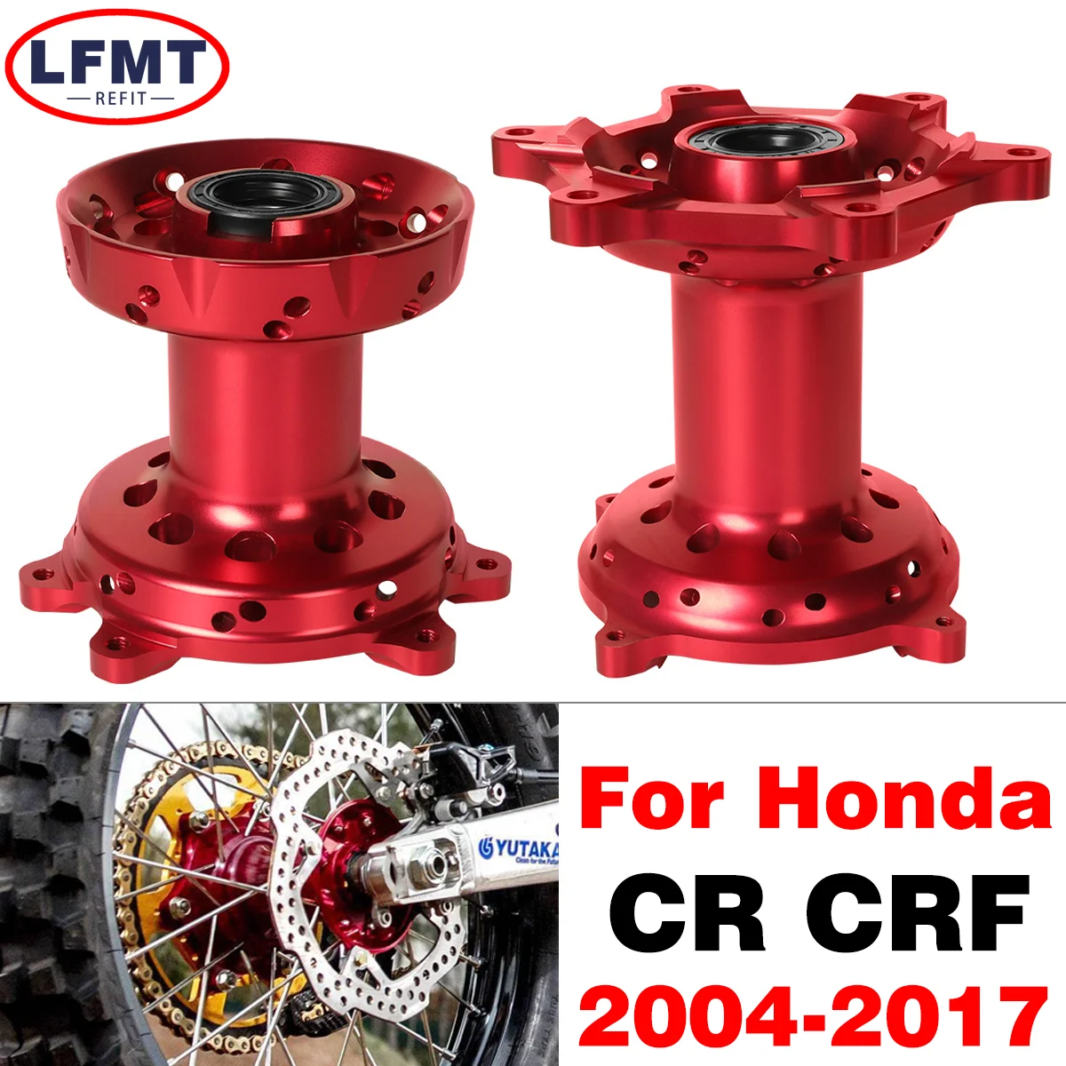 

Motorcycle Front Rear Wheel Hub CNC Aluminum Billet Wheel hub core For HONDA CR125 CR250 CRF250R CRF450R Pit Dirt Off-road Bikes