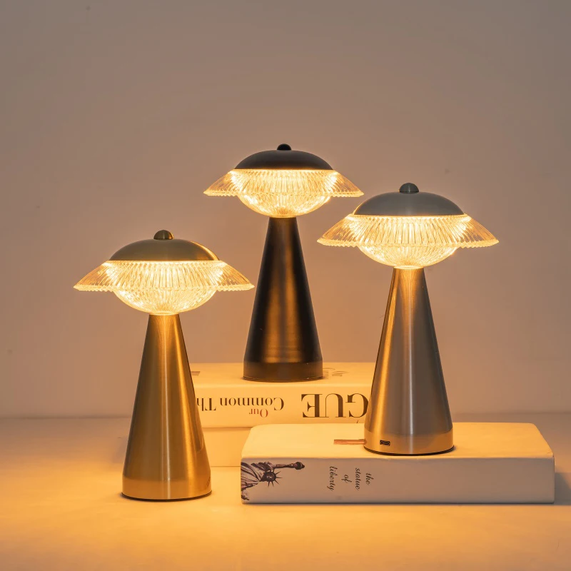 

Светодиодная настольная лампа с сенсорным датчиком, настольный ночник, перезаряжаемая лампа для чтения для ресторана, отеля, бара, декора спальни, светильник