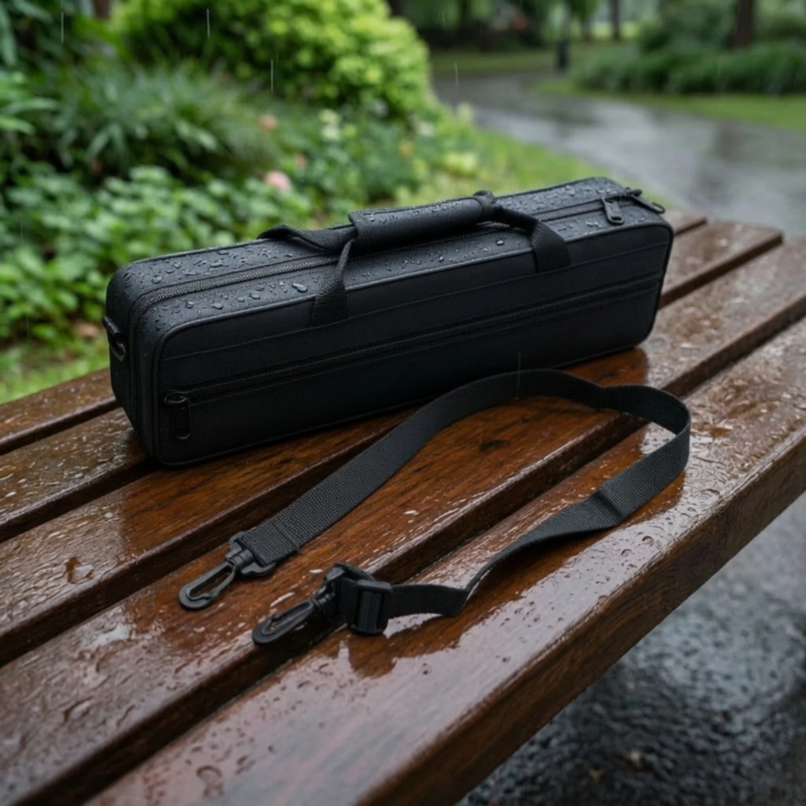 Flute Case with Shoulder Strap Compact Flute Carrying Bag Detachable Wear Resistant for Flutists, Travel, Rehearsals