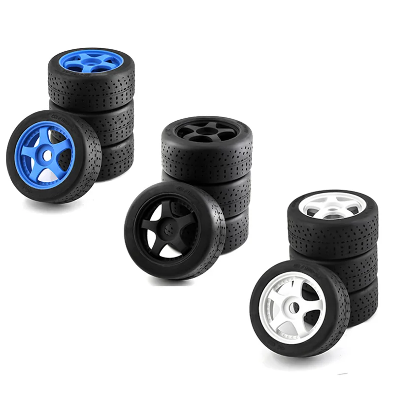 

Ingenious 4Pcs Plastic Wheel Rubber Tire for ARRMA 1/7 INFRACTION 6S F1 LIMITLESS RC Car,Black Delicate texture