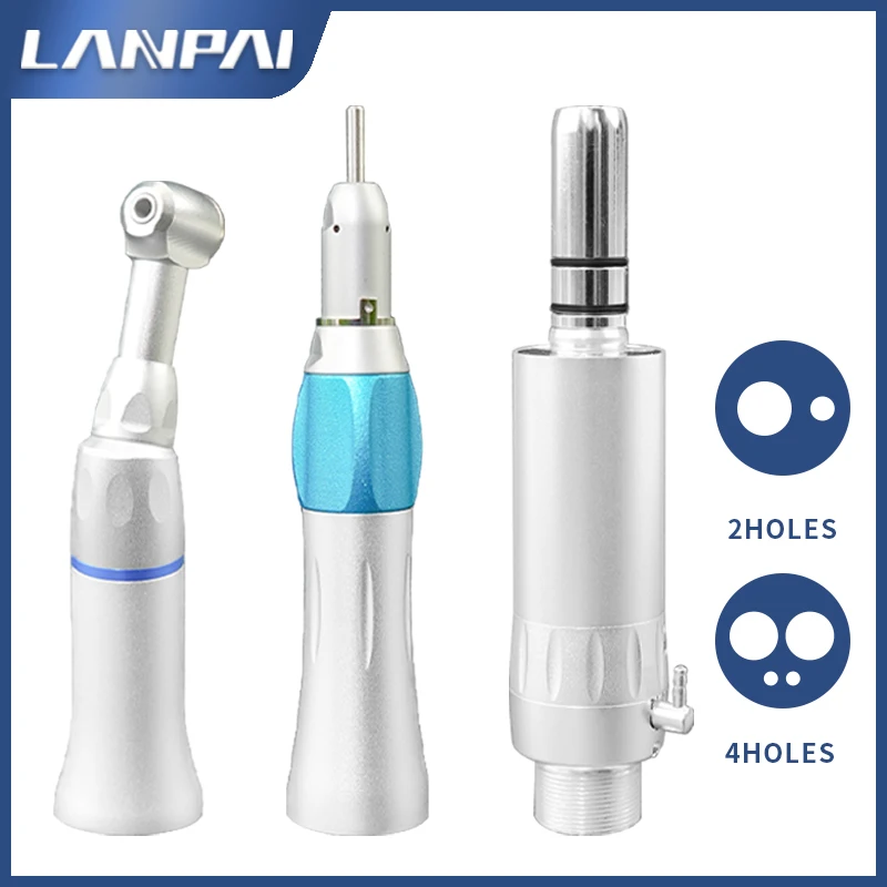 Low Rotation Dental Hand Piece 2/4 Holes Low Speed Part Against Angle Air Motor Operation Dentistry Micromotor Equipment Tools