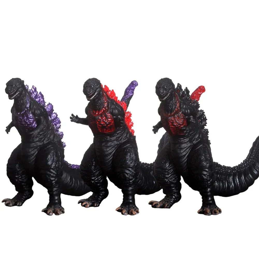 3pcs17cm Moive Godzilla Action Figure Shin Godzilla Red Lotus Model Monster Soft Glue Dinosaur Kids Toys Movable Doll Gifts