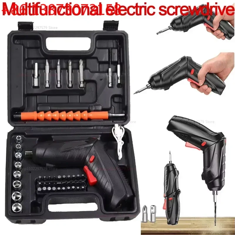 

47pcs Rechargeable 36V Cordless Electric Screwdriver Kit with Lithium Battery Folding Power Tool for Home DIY Repairs