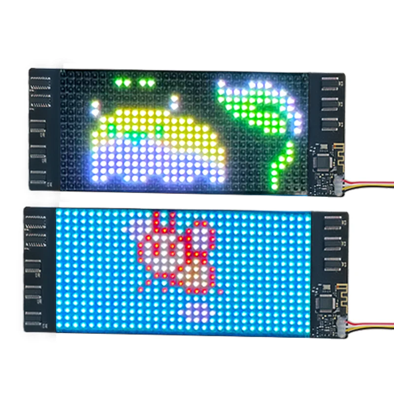 Pantalla LED Flexible de Color RGB, 16x32 píxeles, iluminación para equipo de DJ, decoración de sombreros de tela, bolsas, inserto de bricolaje,