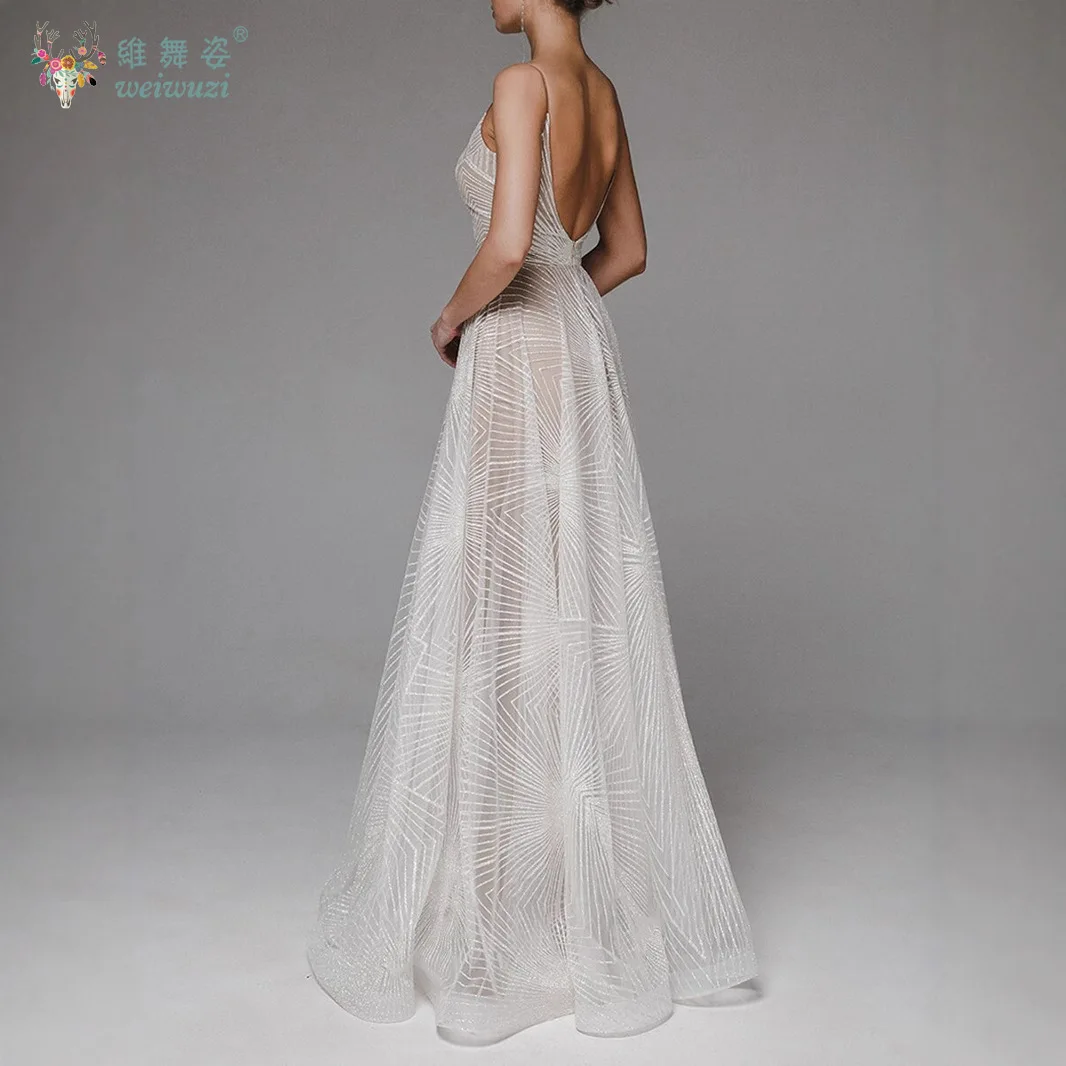 Vestido de noche Sexy con tirantes finos y espalda descubierta, vestido de noche con bordado de cuentas, vestido de noche ajustado para fiesta de cóctel, disfraz de cantante