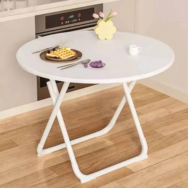foldable Small home table portable dining user-type simple round dining table rental house outdoor esstisch kitchen furniture