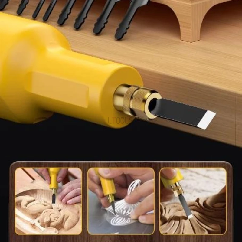 

Electric Carving Knife Set Multi-functional Handheld Lithium Electric Chisel Portable Gypsum Woodworking Carving Engraving Tool