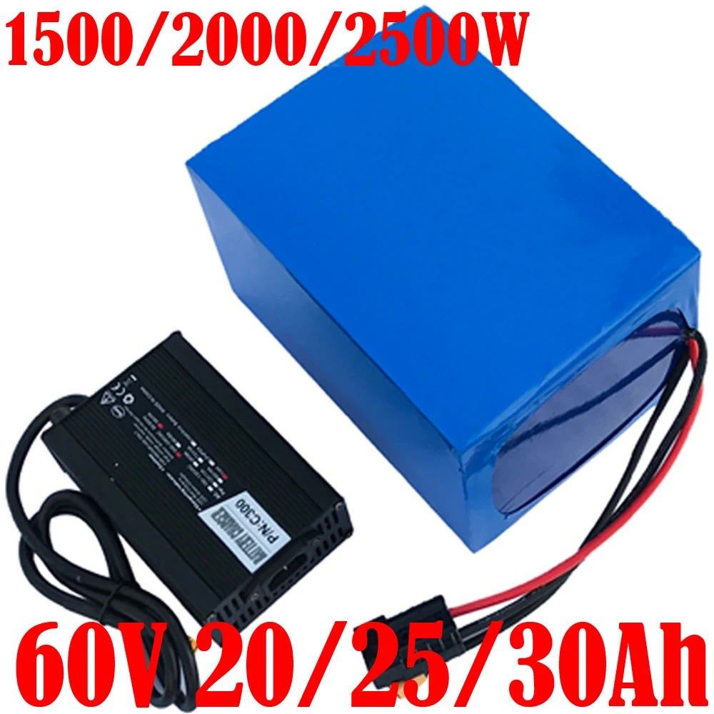 

eBike Battery 18650 cell 60v 20ah 25ah 30ah electric bicycle lithium battery For 1500W 2000W 2500W 3000W electric bike scoote