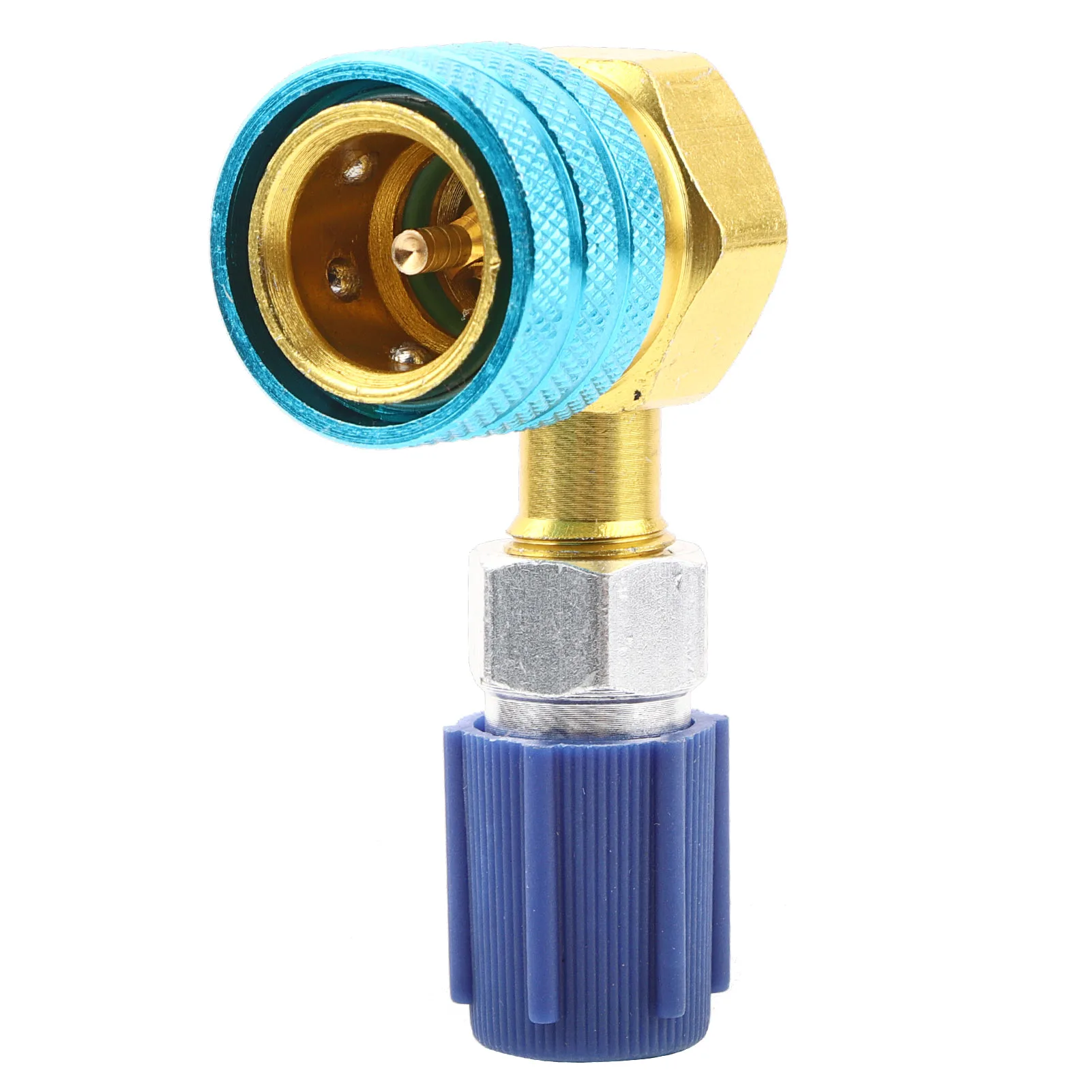 R1234YF to R134A Auto Air Conditioning Refrigerant Coupling Right Angle Simple Liquid Connection Air Conditioning Adapter