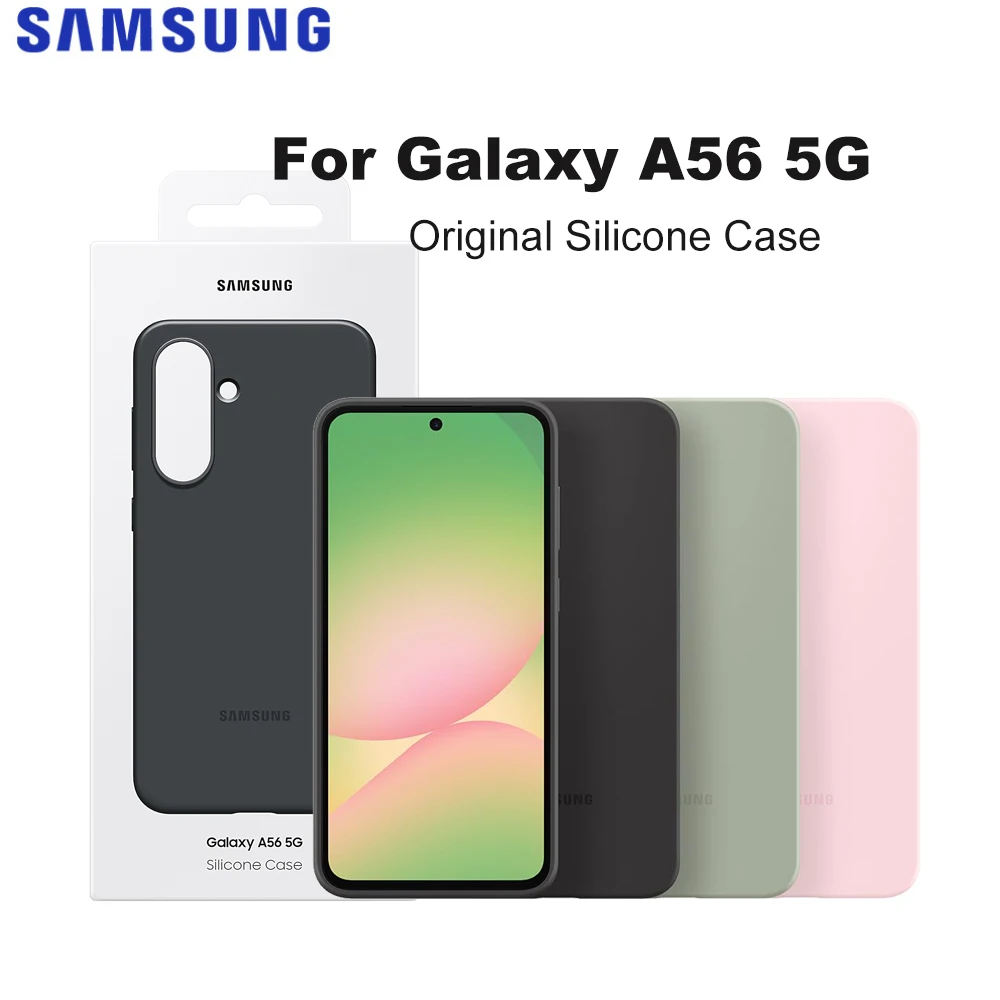 Original Samsung Galaxy A56 5G Silicone Case High Quality Soft A56 5G Silicone Cover  EF-PA566CBEGWW