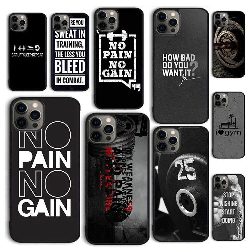 Autumu GYM WORKOUT BODY BUILDING QUOTES Phone Case Cover for iPhone 16 15 12 mini 11 13 14 Pro Max SE2020 6 7 8 Plus Coque