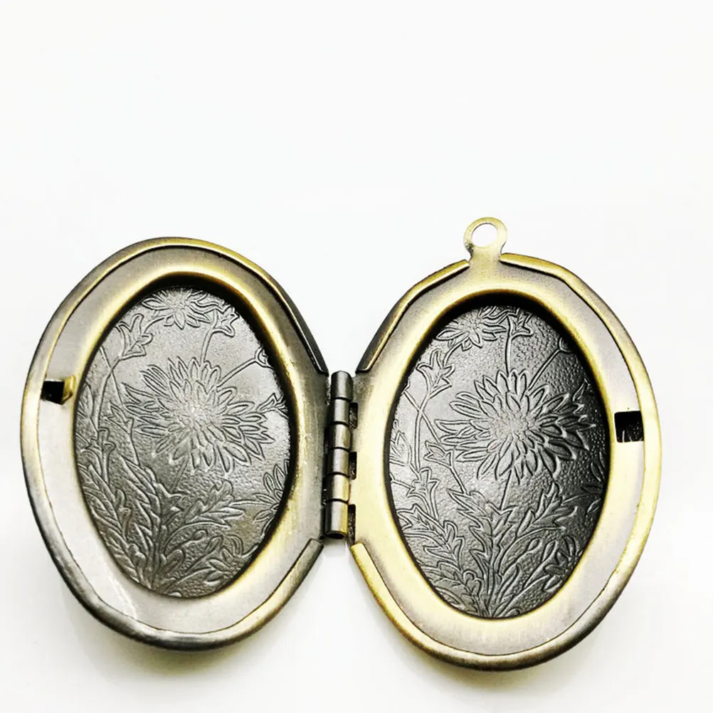 

2pcs Photo Frame Pendant Box Necklace for Men Women Bouquet Picture Charm Holder DIY Metal Locket Smooth Surface Jewelry Making