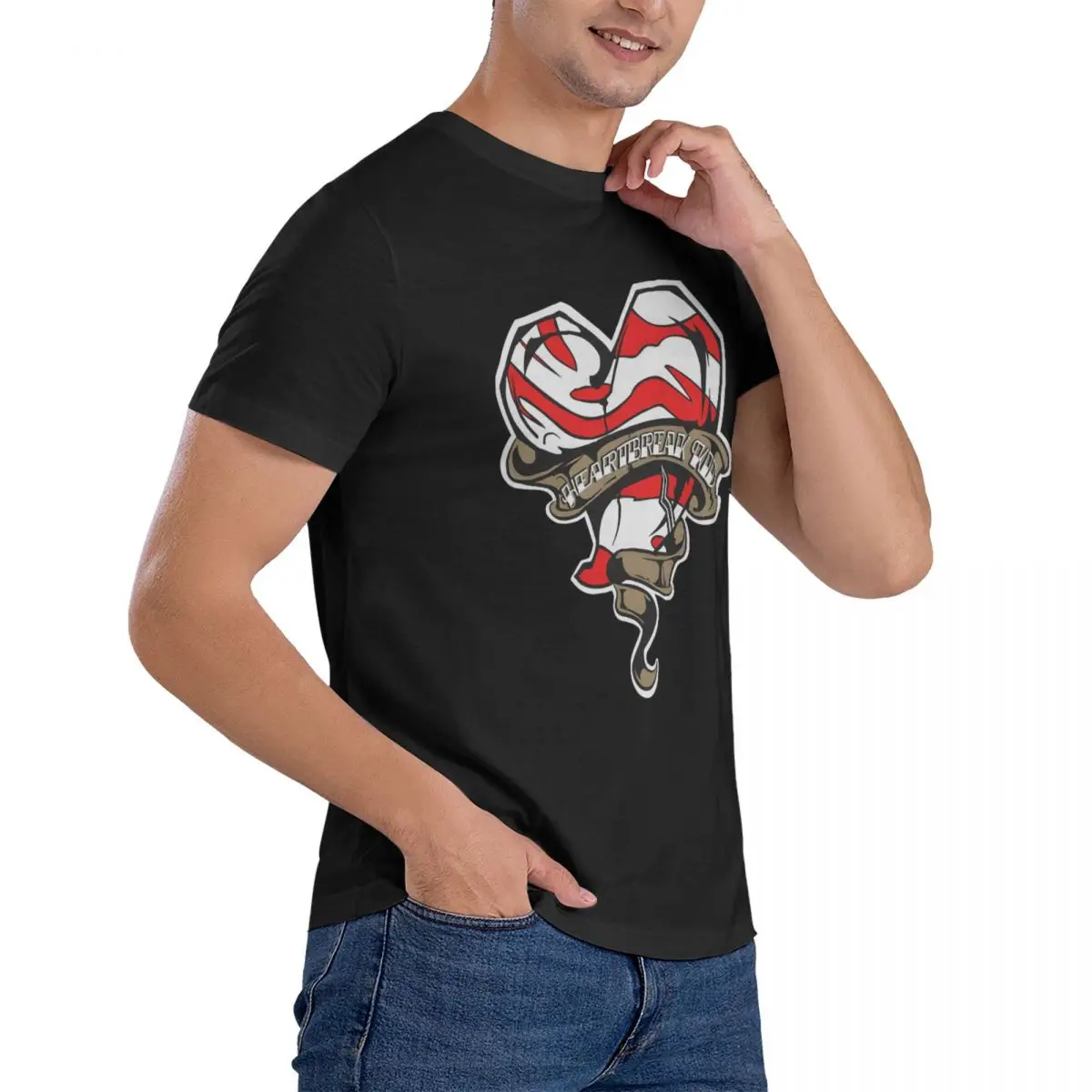 Męska koszulka z nowością z złamanym sercem 100% bawełniana koszulka z krótkim rękawem Shawn Michaels T Shirt z okrągłym dekoltem oryginalne ubrania