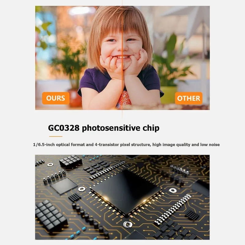 Y43A-VGA 300K HD Non-Distortion 60 Degree GC0328 Face Recognition Dual IR Camera Module DVP