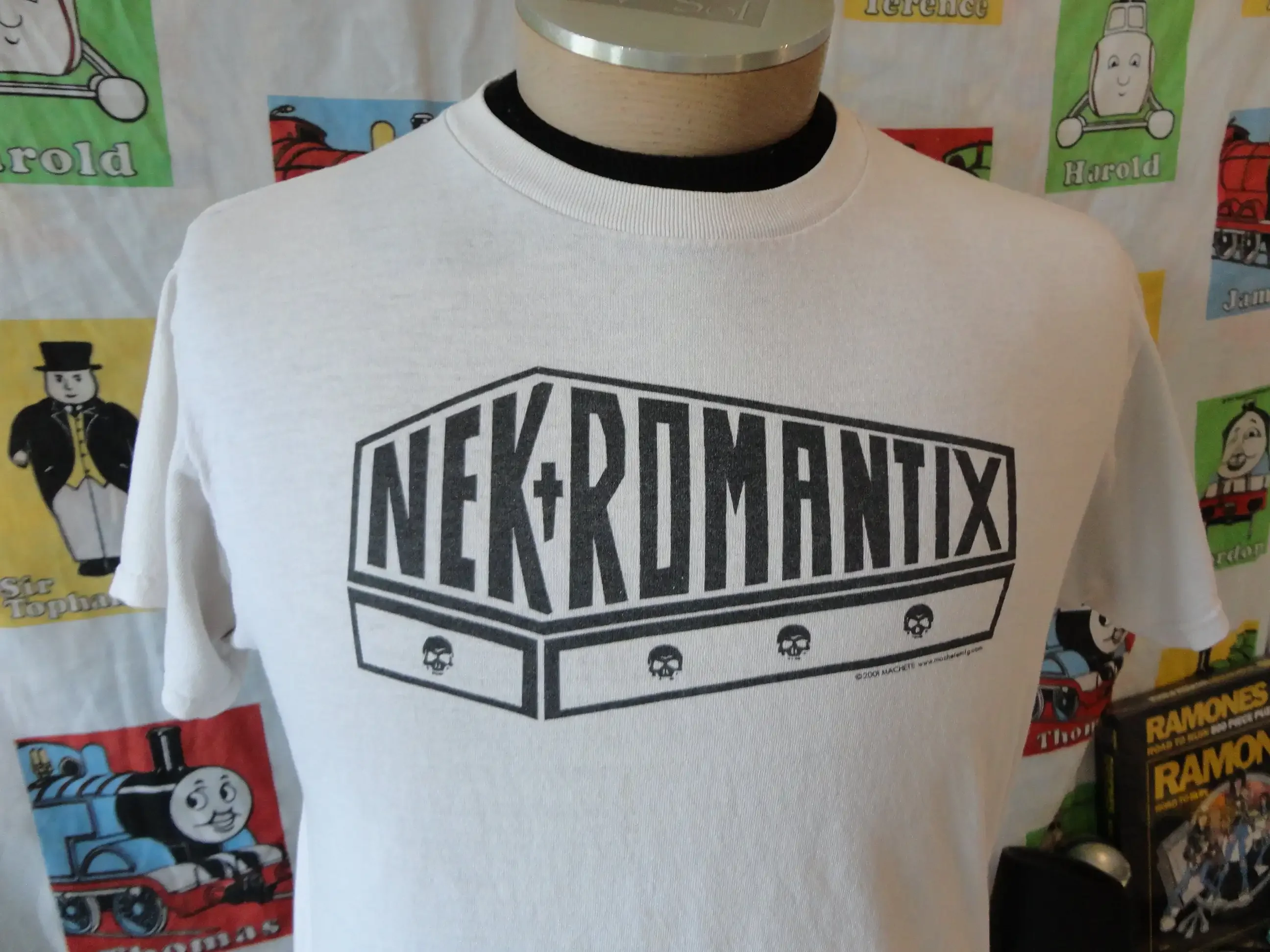 Vintage Nekromantix 2001 Machete Nek-Romantix Coffin Concert Tour T Shirt M