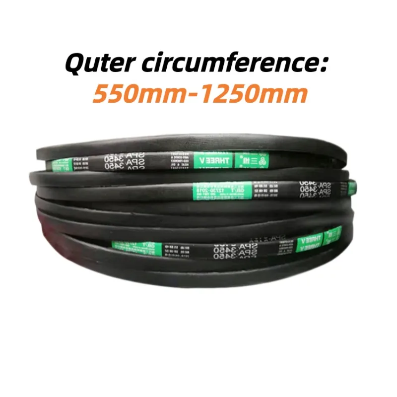 SPA Rubber Drive V Belt Narrow Conveyor Transport Strap Outer Circumference 550-1250mm Industrial Transmission Belt
