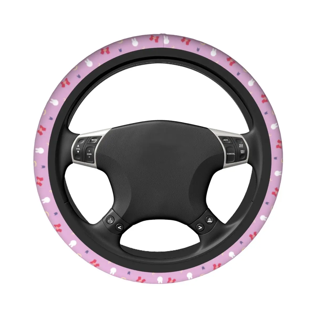 Sailors Moons 38cm Steering Wheel Covers Anime Anti-slip Braid On The Steering Wheel Cover Auto Decoration Car Accessories