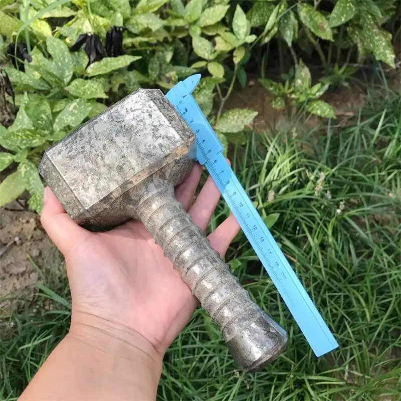 Natural Pyrite Hammer Carving Sculpture, Healing Gemstone, Crystal Crafts, Home Decoration Ornament, 1Pc