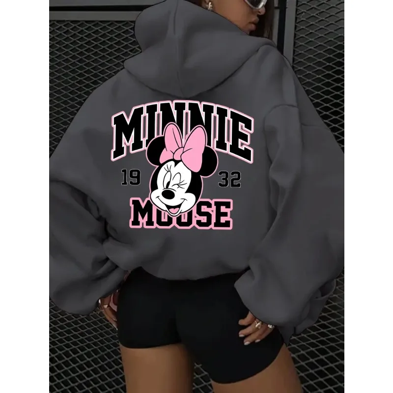 Disney Minnie Mouse Christmas Journey Sweatshirt Autumn/Winter New Men's and Women's Fashion Street Clothing