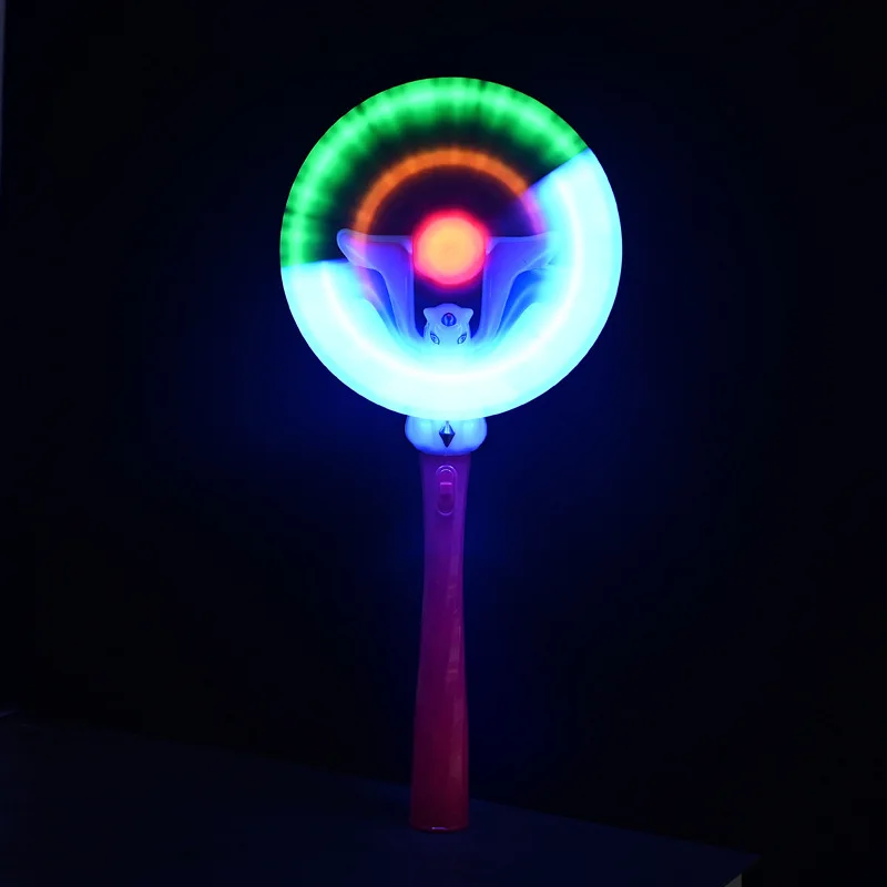 1Pcs Fun Windmill Kids Toys Electric Colorful Rotating Unicorn Windmill With Lights And Music Handheld Light-emitting Magic Wand