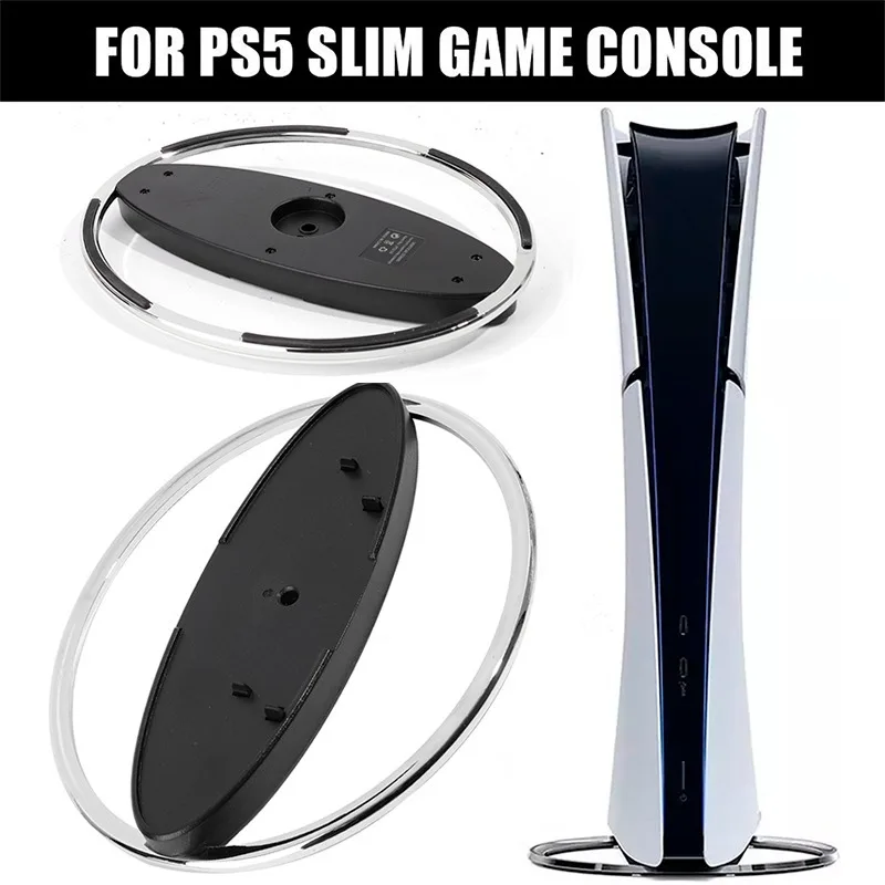 Metal Vertical Stand for PS5 Pro Slim Console Replacement Bracket Base for Sony Playstation 5 Slim PS5 Game Console Host Stands