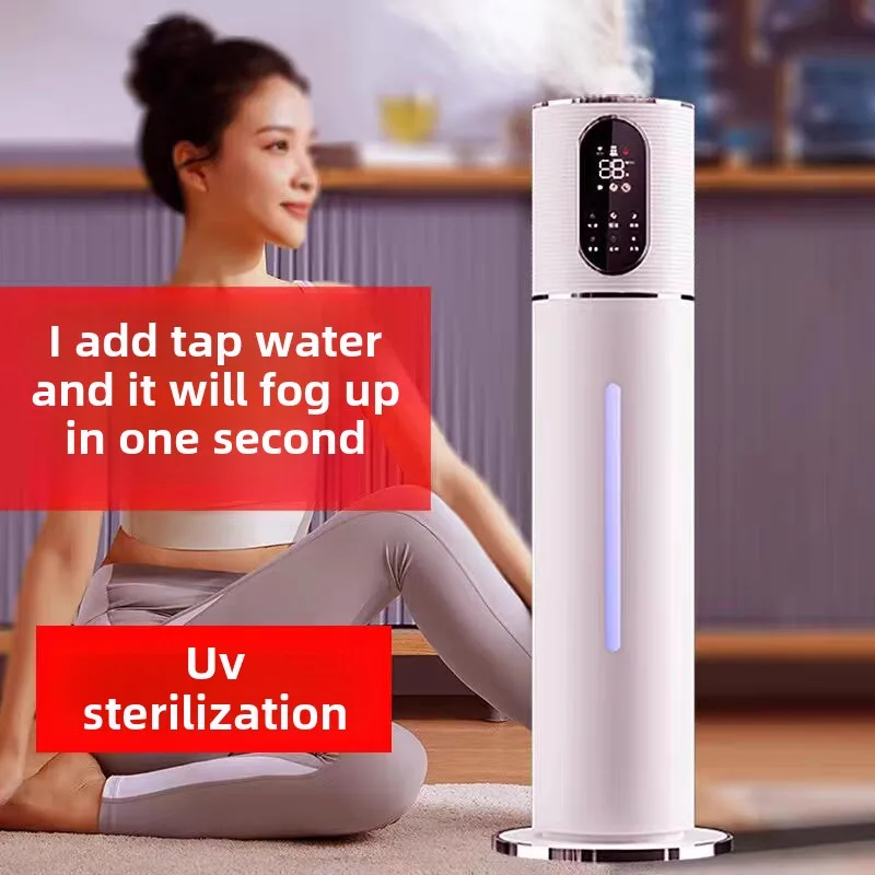 8L Ultrasonic Air Humidifier Floor Standing Large Capacity Aromatherapy Energy Saving Humidifier for Home Large Room