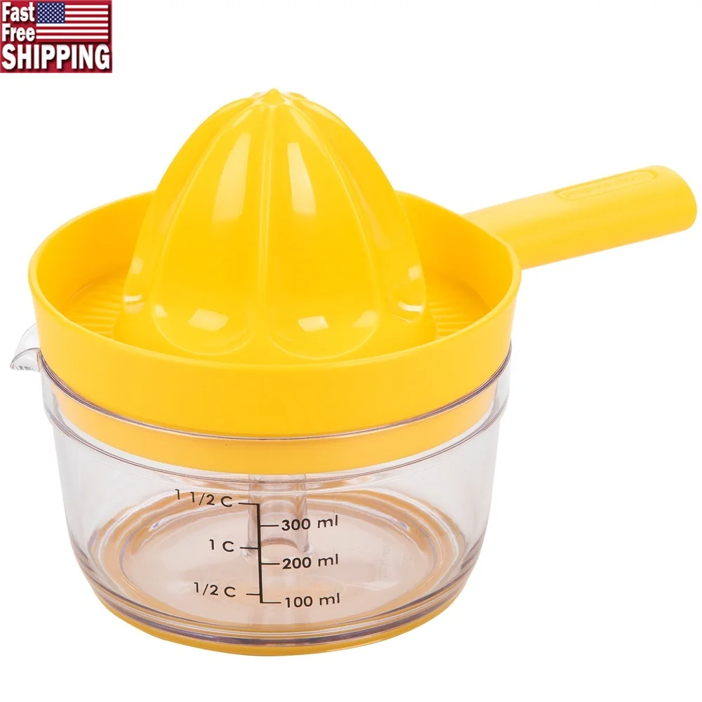 

Countertop Citrus Juicer Twist and Juice Oranges Lemons Limes Easy to Use Non-Skid Base Dishwasher Safe 1.5 Cups