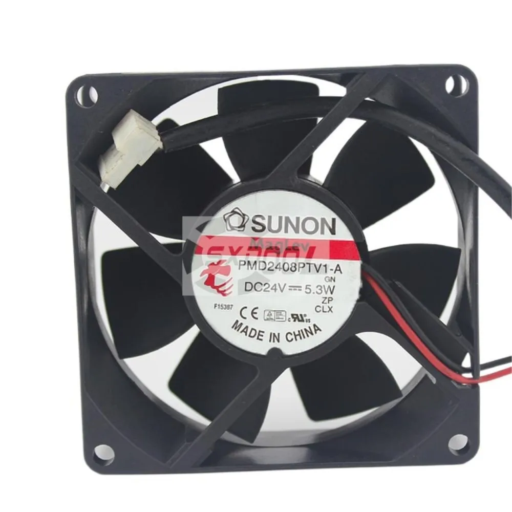 

80mm Fan for Sunon PMD2408PTV1-A Cooling 8025 24V 5.3W Inverter Industrial Cooler, 2-Pin, 0.2208A