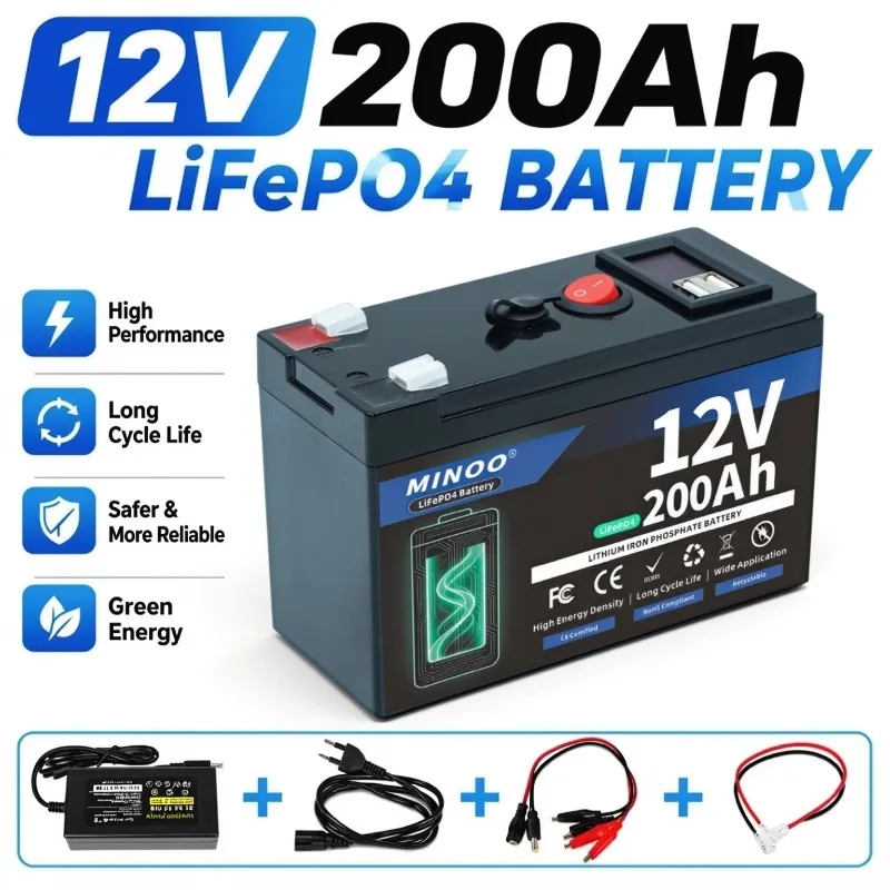 12V 200000mAh 21700 Lithium Battery Pack With USB Port BMS For Sprayer Electric Vehicle Solar Storage