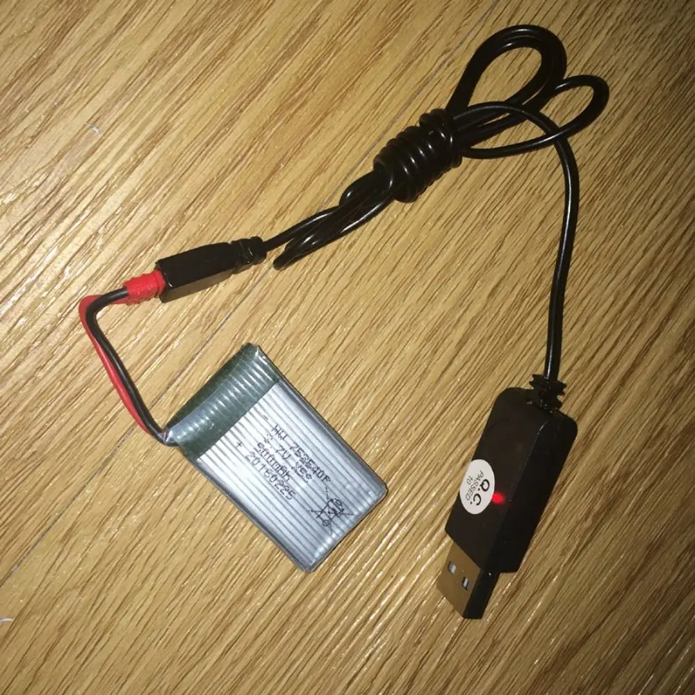 

3,7 В 1S USB-кабель для зарядного устройства, черный пластиковый сменный зарядный кабель, кабель для зарядки аккумулятора