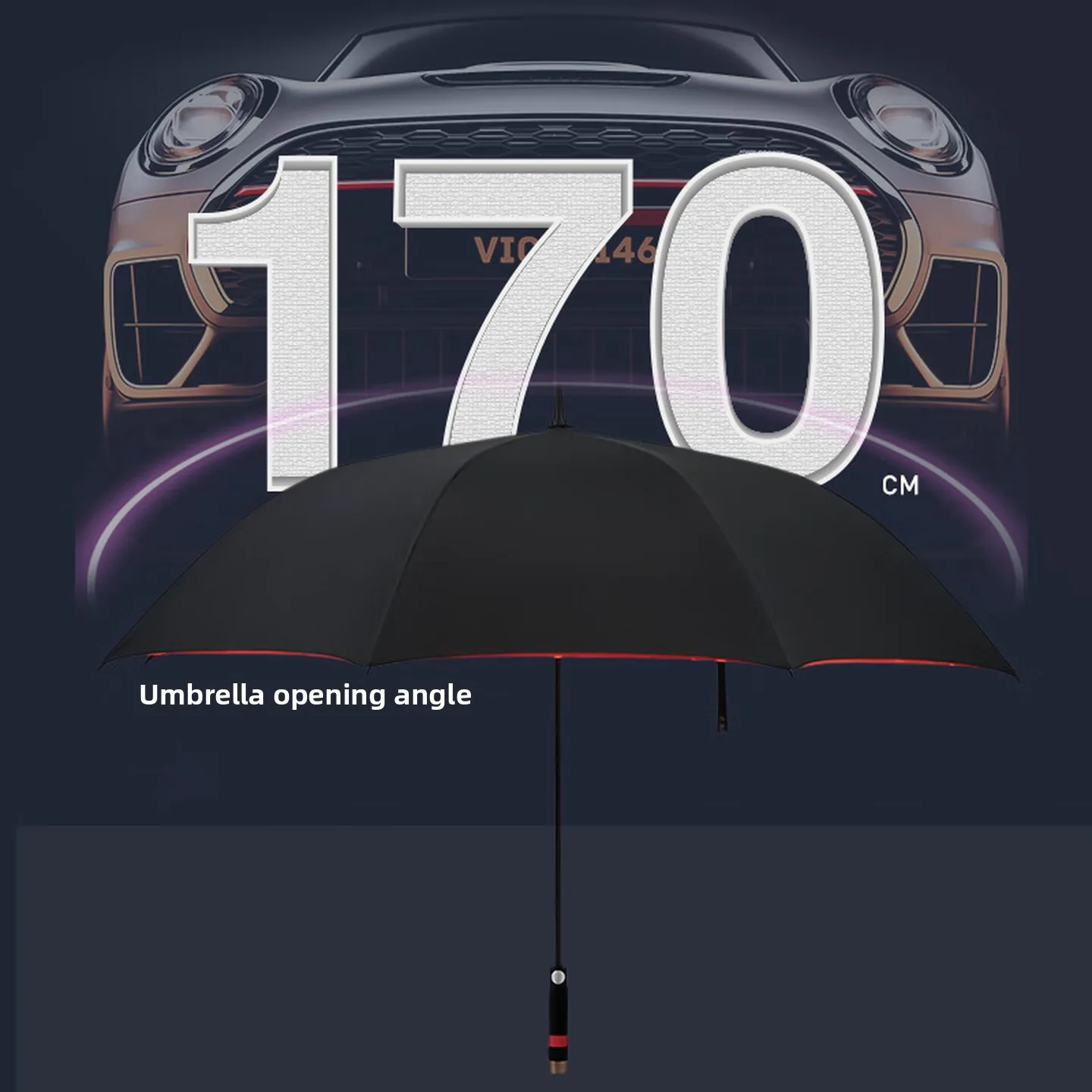 1.7m Oversized Long Handle Umbrella Double Layer Straight Pole Wind Resistant Rain Cover for Fishing Outdoor Daily Use 대형 우산