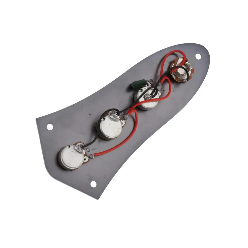 Iron Wired Control Plate with Classical Pattern for Jazz Bass JB Guitar Volume Tone Harness Assembly