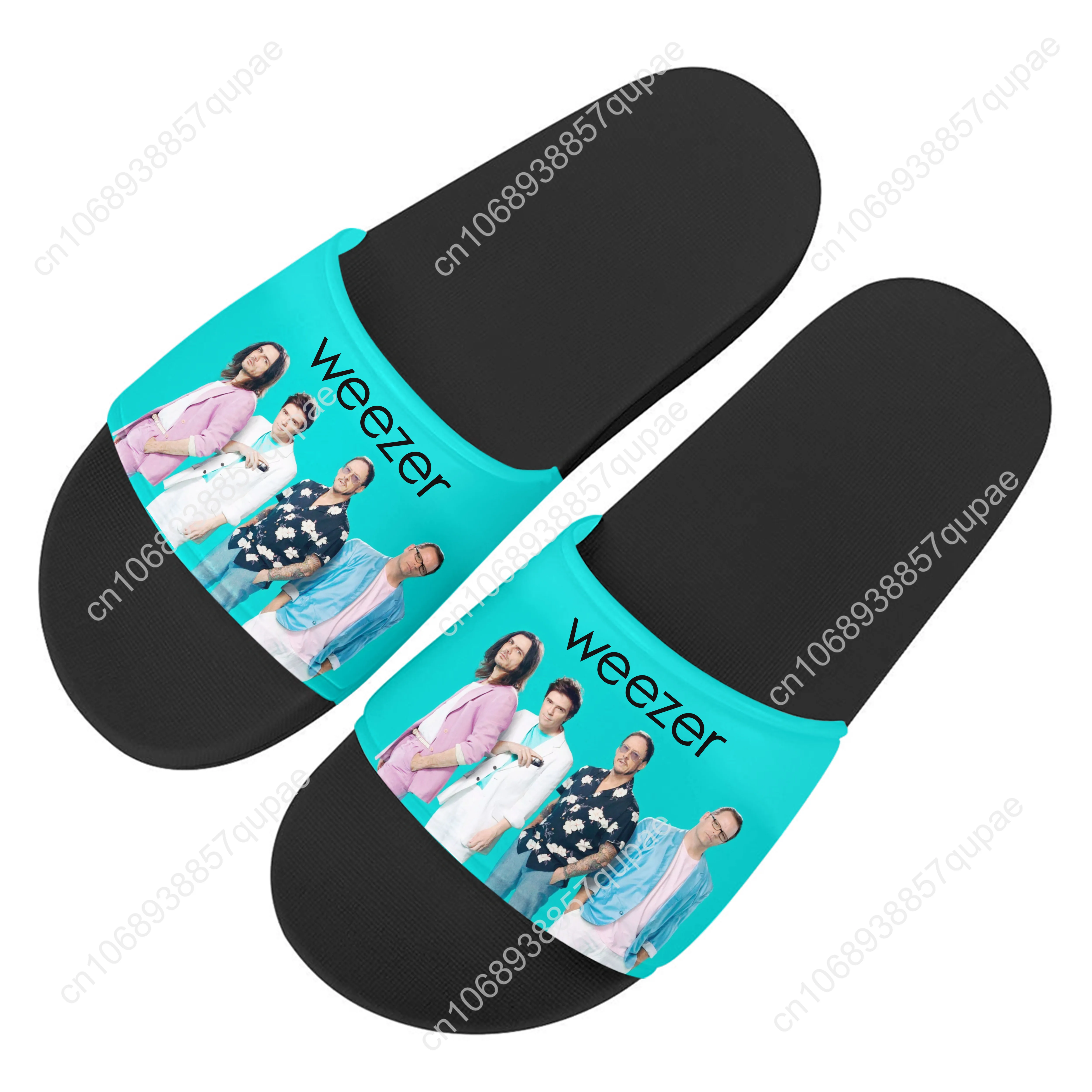 Weezer Slippers Home Water Shoes Pop Rock Band Singer Men Women Teenagers Beach Pool Sandals High Quality Custom Summer Slipper