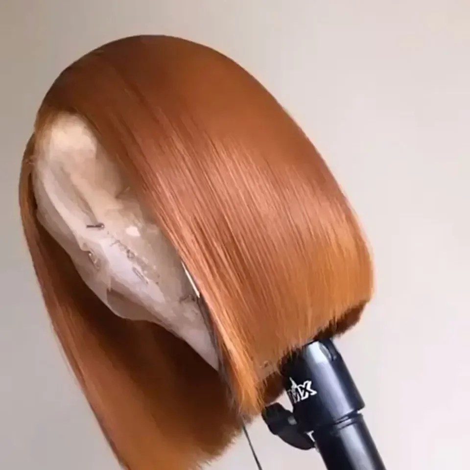 Frontal de encaje transparente multicolor 13x4 ﻿   Peluca corta Bob 180% Densidad Peluca 100% de calidad como compañero, la belleza nunca se desvanece