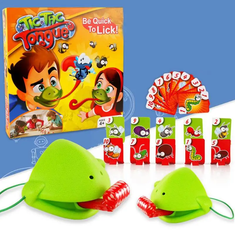 

Tongue Out Game Quick Sticking Tongue Out Puzzle Frog Card Interactive Toys For Kids Family Party Memory Games