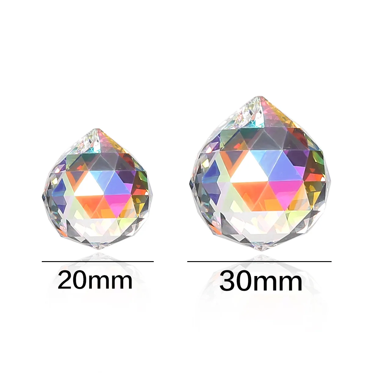 20/30/40mm Rainbow AB Crystal Glass Prism Balls Hanging Sun Catchers for Window Decor Rainbow Makers for Home Garden Room Decor