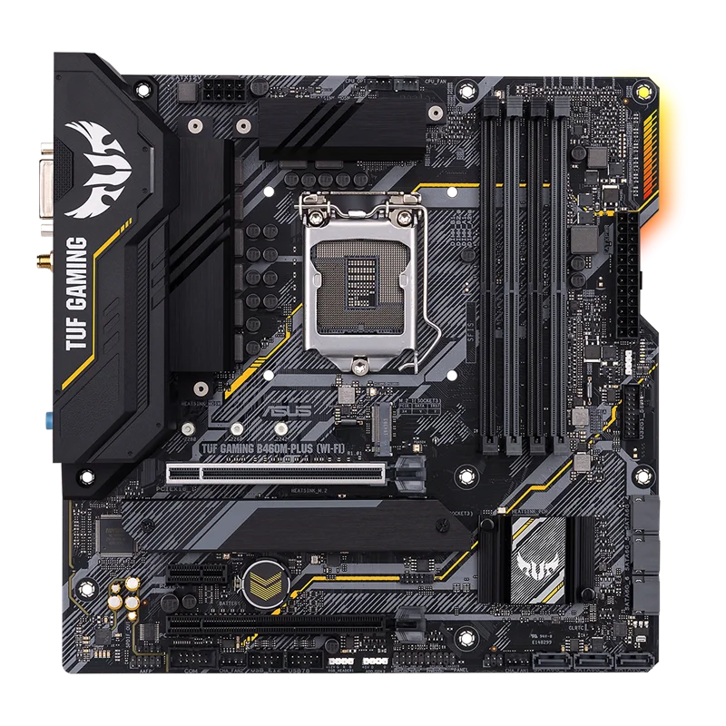 ASUS TUF GAMING B460M-PLUS (WI-FI) Intel B460 (LGA 1200) micro ATX Motherboard DDR4 128G PCI-E 4.0 M.2 HDMI USB 3.2 ATX