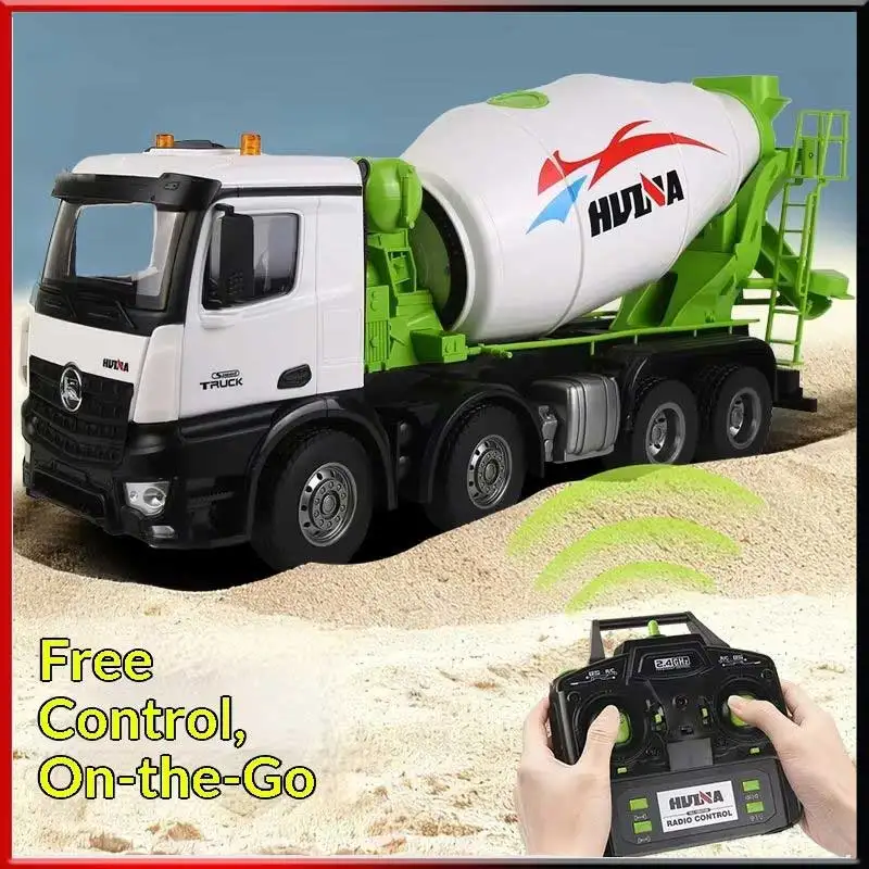 Huina 537 Heavy-Duty Engineering Dump Truck Model 12 Channel Fully Proportional Remote Control Eight Wheel Charging
