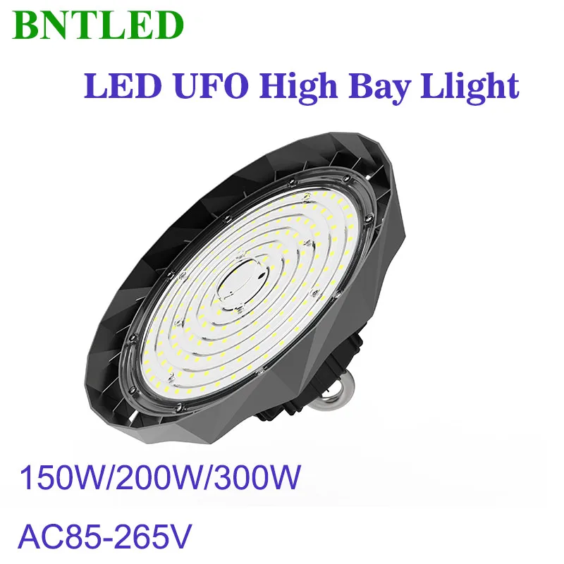 150 واط 200 واط 300 واط LED UFO أضواء خليج عالية مقاوم للماء السوق التجارية مستودع المرآب الإضاءة الصناعية محطة الوقود الإضاءة