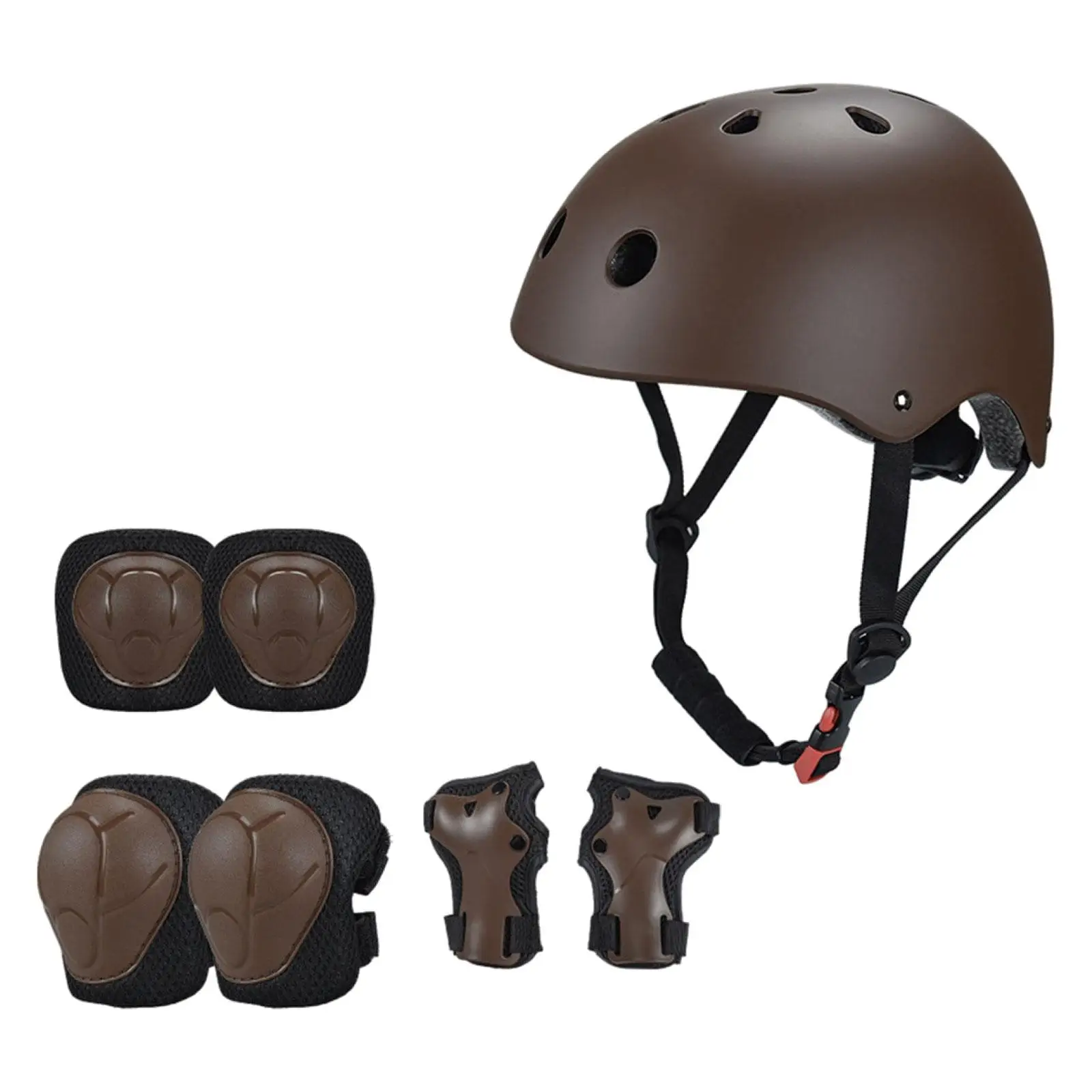 7 Pieces Protective Gears Kids Bike Helmet and Pads Set for Bicycle Riding