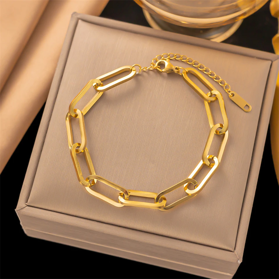 RAKOL Miniamlist 316L 18k Gold Plated Exquisite flower Stainless steel Bracelets For Women Daily Workday Jewelry Gift