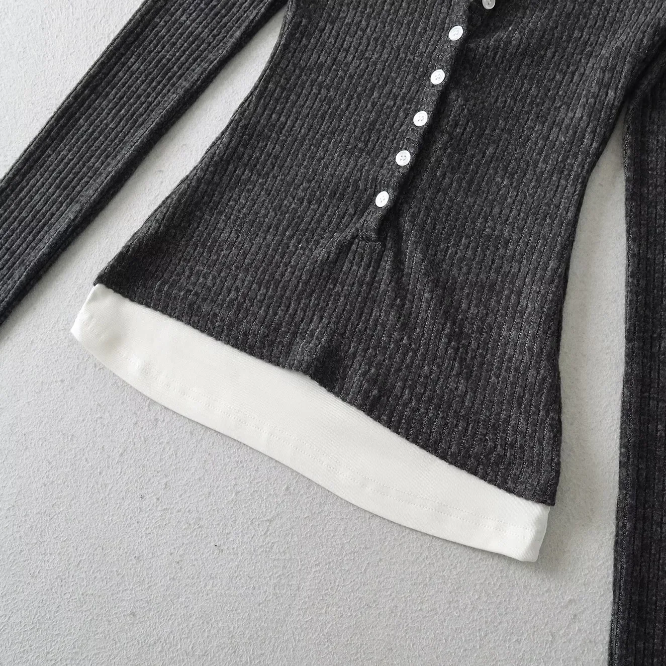 

Повседневный корейский вязаный свитер с воротником Генри, женский облегающий внутренний свитер с подкладкой, повседневная мода для поездок на работу