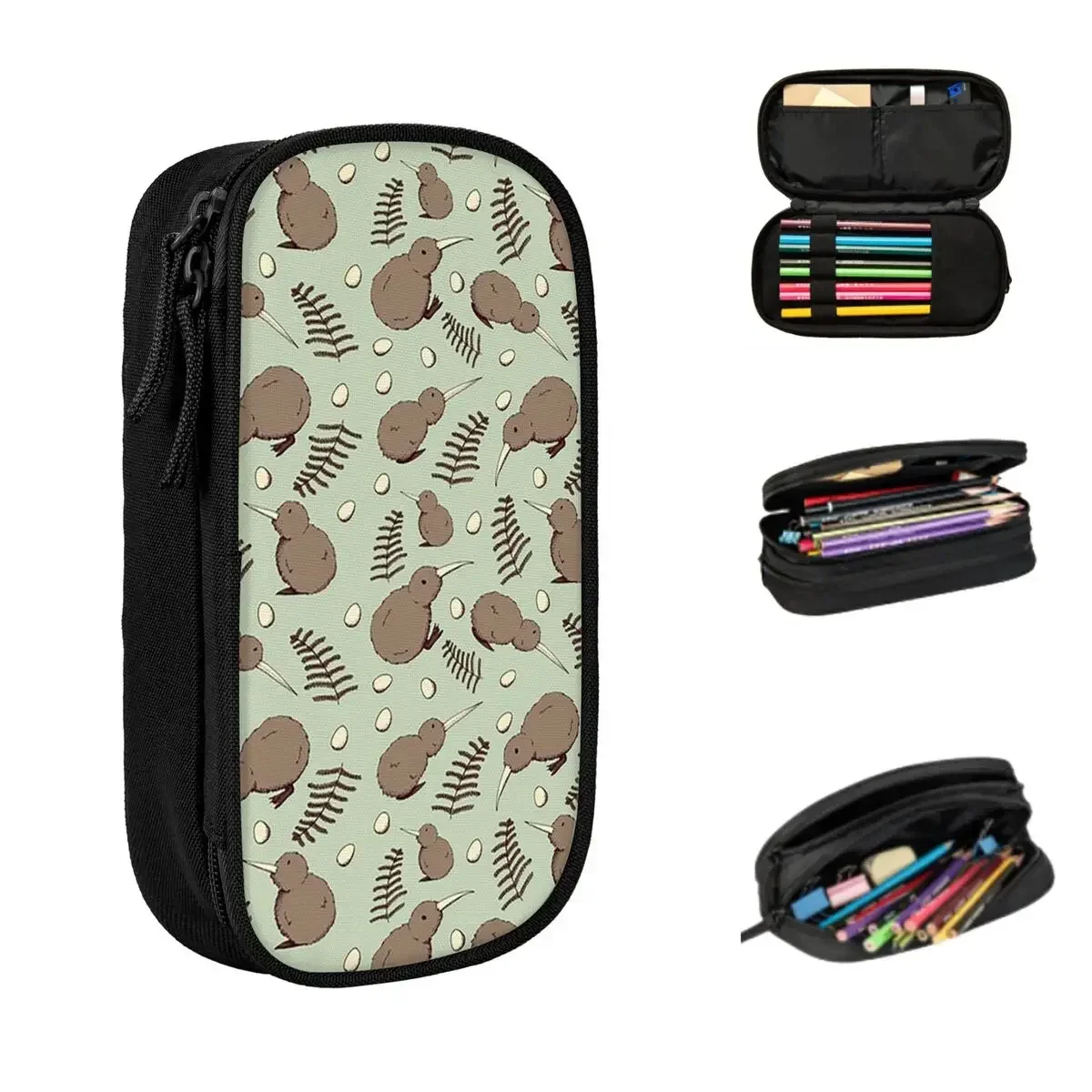 

Kiwi Bird Pencil Cases Big Capacity Pen Bags Pen Box Pencil Pouch For Boys Girls Students Stationery School Office