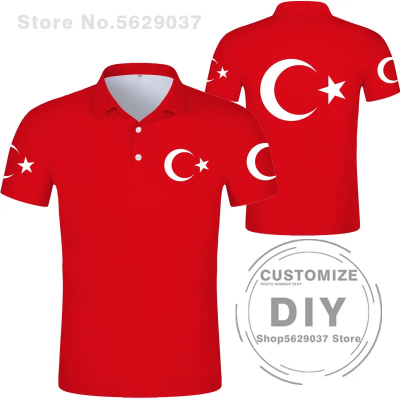 Turkey Polo Shirt Diy Free Custom Name Number Tur Polo Shirt Nation Flag Tr Turkish Republic Turk Country College 3d Clothing