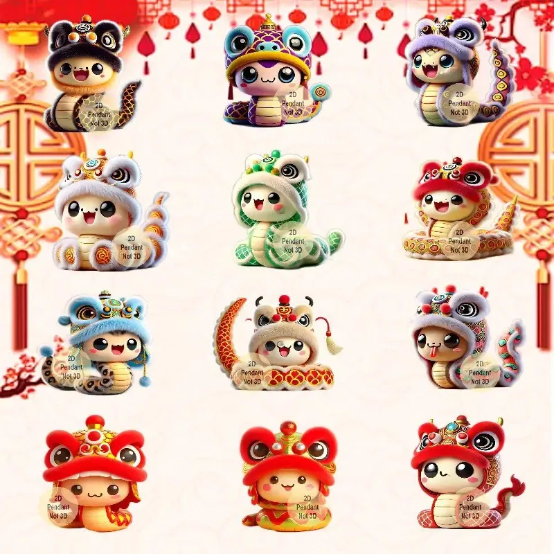 

Chinese Zodiac 2025Lunar New Year Snake-Themed Decorations,Handmade Wooden Hanging Ornament,Christmas tree decoration Home decor