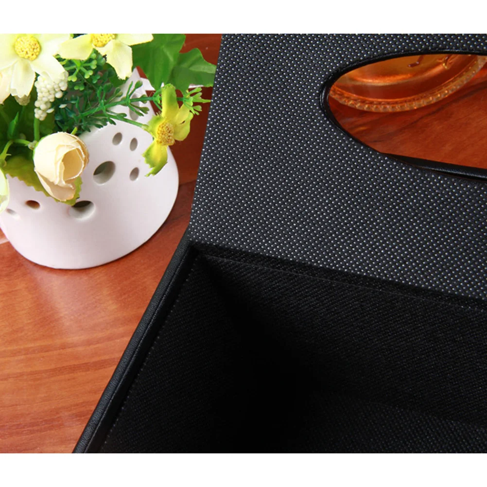 

Multifunctional Desktop Organizer Holder Pencil Scissor Container PU Tissue Box(Braided Design)